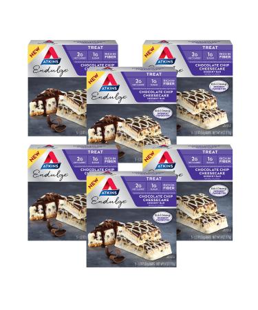 Atkins Endulge Treat Chocolate Chip Cheesecake Dessert Bar. Rich and Creamy Dessert Favorites. Keto-Friendly. (30 Bars) 30 Count Chocolate Chip Cheesecake