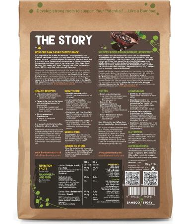 RAW | Cocoa Paste | BAMBOO STORY | Pallets | Criollo | Peru | 900g | 100% Pure - Buy Online on GoSupps.com