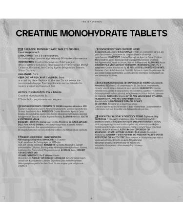 Bulk Creatine Monohydrate Tablets 1000 mg Pack of 90 Packaging May Vary 90 count (Pack of 1) - Buy Online on GoSupps.com