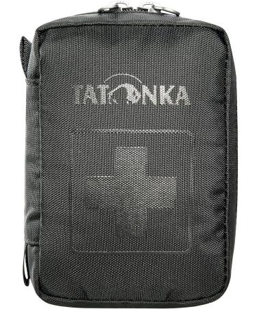 Tatonka First Aid XS - DIY First Aid Bag with Divided Compartment & Belt Loop - Compact Black (10 x 7 x 4 cm) - Buy Online on GoSupps.com