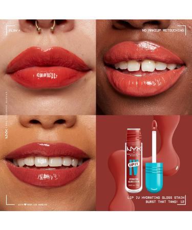 NYX Professional Makeup Lip IV Gloss up to 12h hydration highly pigmented shiny finish Burst That Tang! - Buy Online on GoSupps.com