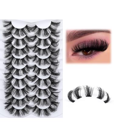 Cluster Lashes C Curl 17mm-21mm Individual Lashes 90 Clusters False Eyelashes Dramatic Fluffy Full DIY Lashes that Look like Eyelash Extension 9 Pairs by Yawamica DB21