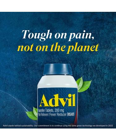 Advil Ibuprofen 200mg Pain Relief Medicine - 10 Coated Tablets for Headache, Backache, Menstrual & Joint Pain - Buy Online on GoSupps.com