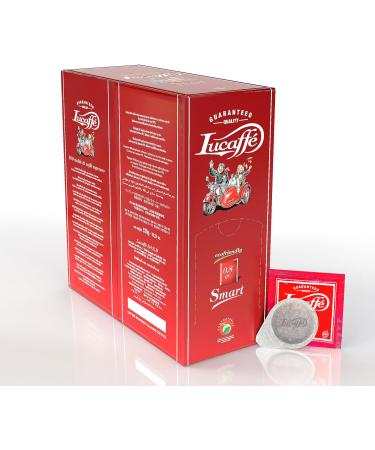 Lucaff Smart Gourmet Miscela Rossa Compostable Paper Pods 35 mm 100% Arabica Only for Lucaff Smart Pod Coffee Machines - Buy Online on GoSupps.com