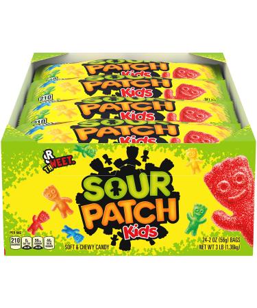 SOUR PATCH KIDS Soft & Chewy Candy, Christmas Candy Stocking Stuffers, 2 Ounce (Pack of 24)