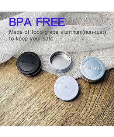 ADHYRO Small Pill Case for Purse - 3 Pack Portable Aluminum Pill Box in Black Silver White | Twist On/Off for Vitamins & Fish Oils - Buy Online on GoSupps.com