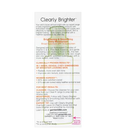 Garnier SkinCare Active SPF 15 Face Moisturizer with Vitamin C - Clearly Brighter 2.5 fl. oz - International Shipping Available - Buy Online on GoSupps.com