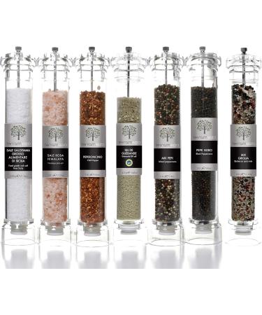 Terramezzo Truffle Salt Ceramic Grinder (600g) Premium Quality Sicilian Sea Salt & Black Summer Truffle Flakes Ideal for Seasoning All Kinds of Cooked and Raw Dishes Refillable Mill 30cm Tall - Buy Online on GoSupps.com