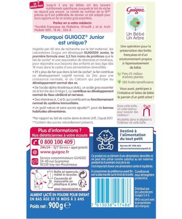GUIGOZ OPTIPRO Junior 4 Lait de croissance en poudre d s 18 mois - Bo te de 900g (Lot de 3) 900 g (Lot de 3) - Buy Online on GoSupps.com