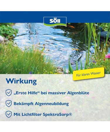 S ll 80535 Algosol Forte - 500ml Pond Care for Algae Control | Quick Relief from Floating Algae & Green Water - Buy Online on GoSupps.com
