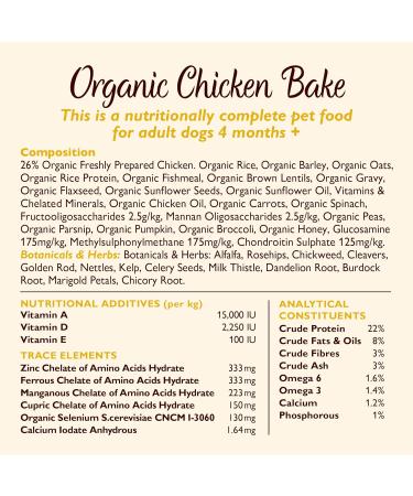 Lily's Kitchen Organic Chicken and Vegetable Bake 7kg - Buy Online on GoSupps.com