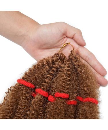 SEGO 3 Packs Afro Crochet Braids - Kinky Curly Hair Bulk Extensions in Light Brown | Marlybob Crochet Hair for Volume & Style - Buy Online on GoSupps.com