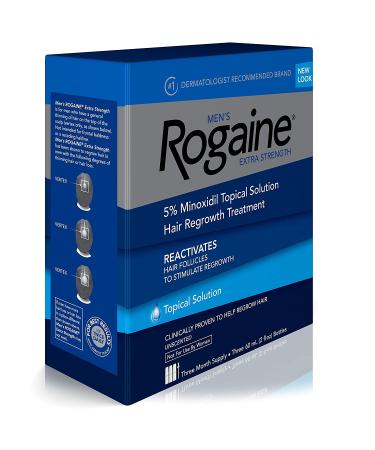 Rogaine Men's Extra Strength 5% Minoxidil For Hair Loss - 3 Month Supply - Buy Online on GoSupps.com