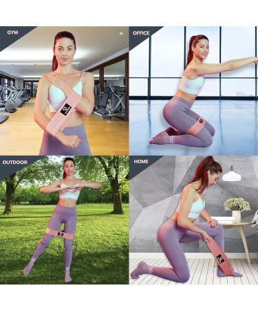 3 Sets Resistance Bands for Glutes, Hips & Legs Workout - Ideal for Home Gym Fitness, Yoga, Pilates - Non-Slip Booty Bands for Women & Men - Physio Resistant Loop Peach - Buy Online on GoSupps.com
