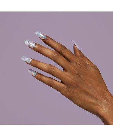 KISS Gel Fantasy Glue-On Nails - Long Lavender Glitter Coffin Shape | Premium Artificial Fingernails for Instant Glam - Buy Online on GoSupps.com