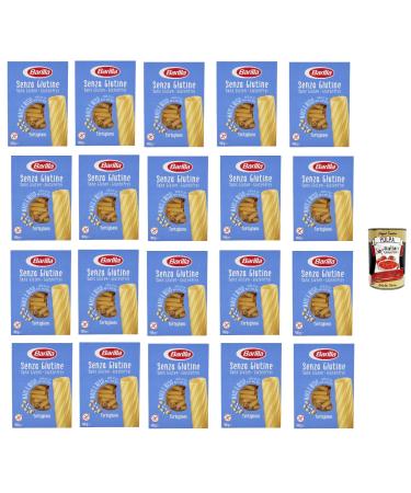 Italian Gourmet E.R. Barilla Tortiglioni Pack of 20 Gluten-Free Pasta 400g + Italian Gourmet Polpa 400g