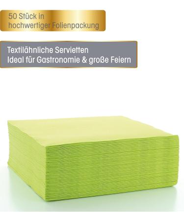 Prime Guest Napkin Green - Premium Airlaid Wedding Napkins 50 Pack 40x40 cm Perfect for Celebrations - Buy Online on GoSupps.com