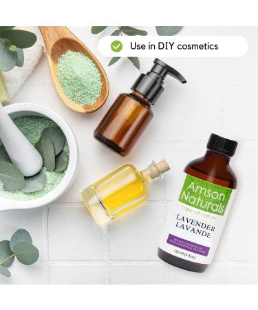 Lavender Essential Oil 4oz /120ml - 100% Pure & Natural by Amson Naturals - Buy Online on GoSupps.com