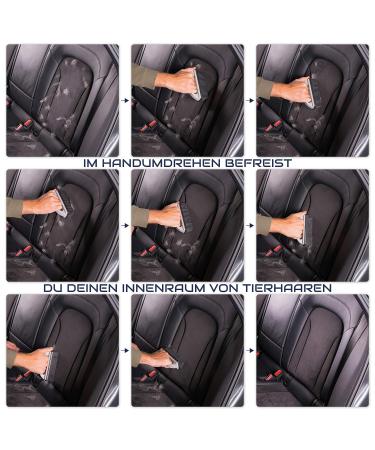 CAREAPRO Rubber Brush & Cleaning Cloth Set - Efficient Dog Hair Remover for Cars & Home Upholstery - Buy Online on GoSupps.com