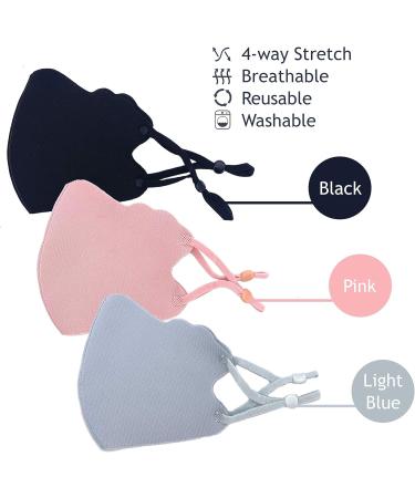 Kids 3D Face Mask - Washable & Reusable Black with Adjustable Earloop | International Shipping Available - Buy Online on GoSupps.com