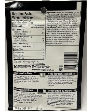 McCormick Gourmet Premium Quality Dry Sauce Mix Green Peppercorn 38g Case Pack 12 Count - Buy Online on GoSupps.com