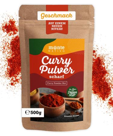 Monte Nativo Monte Nativo Hot Curry Powder (500g) - Spicy Curry - Hot Curry Powder - Carefully dried aromatic spices ideal