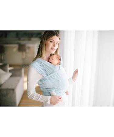 Ergobaby Baby Wrap Carrier - Baby Blue Sling | Breathable & Stretchy | 100% Viscose | Newborn to Toddler (Up to 11kg) | Unisex - Buy Online on GoSupps.com