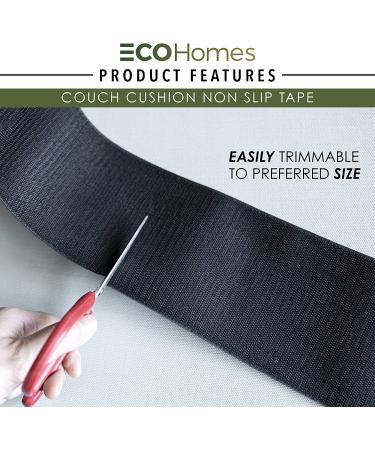 ECOHomes Couch Cushion Grip Tape 10.0 Feet - Heavy Duty Non Slip Hook and Loop Tape | Prevent Sofa and Mattress Cushions from Sliding - Buy Online on GoSupps.com
