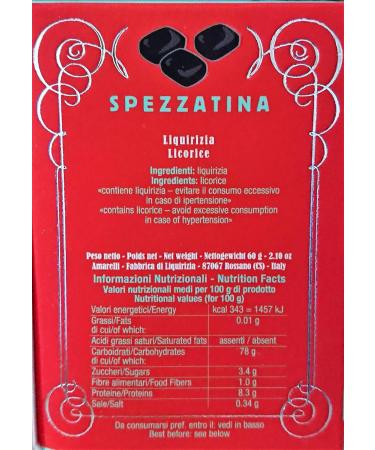 Spezzatina - Pure Licorice - 60 gr - Liqurizia Amarelli - Buy Online on GoSupps.com