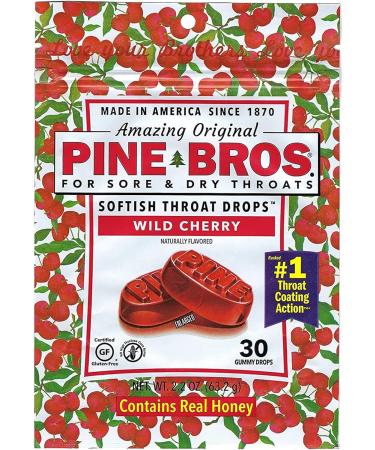 Pine Bros. Softish Throat Drops Value Pack Wild Cherry 30 ea (Pack of 2) - Buy Online on GoSupps.com