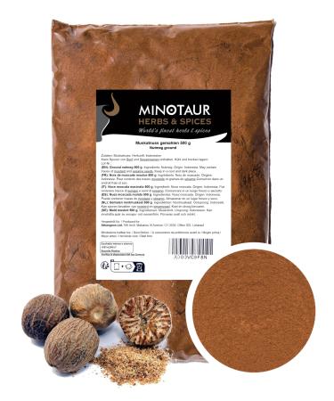 Minotaur Spices | Noix de muscade moulue | 2 x 500g (1 kg) | Noix de muscade en poudre