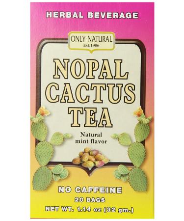 Only Natural Nutritional Supplement, Nopal Cactus Tea, 20 Count