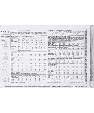Simplicity 1110 Tiered Skirt Sewing Pattern for Women - Sizes XXS-XXL - Buy Online on GoSupps.com