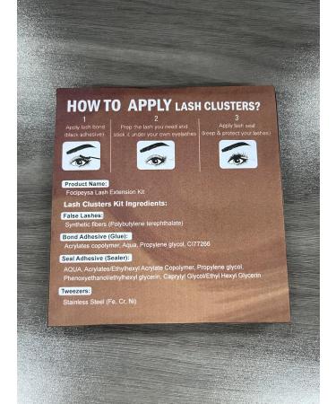 Focipeysa DIY Eyelash Extension Kit - D Curl Lash Clusters for Home Use (280 Pcs 8-16mm) - Complete Individual Eyelashes with Lash Bond Seal & Tweezers - Buy Online on GoSupps.com