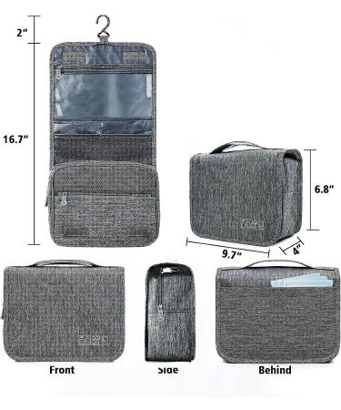 Hanging Toiletry Bag Large Capacity Waterproof Travel Cosmetic Storage Bag - Grey - Buy Online on GoSupps.com