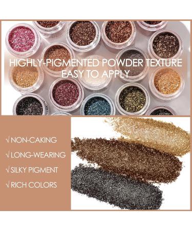 FOCALLURE 3 Pcs Mineral Eyeshadow Pigment Set - Long Lasting Waterproof Glitter Eyeshadow for High-impact Eye Looks - Buy Online on GoSupps.com
