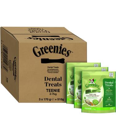 Greenies Dental Treat Original Teen-Dental Narcups for very small dogs from 2-7 kg-Hundeleckerli for daily tooth cleaning-3-pack-3 x 170 g teen original 170 g (3 Pack)