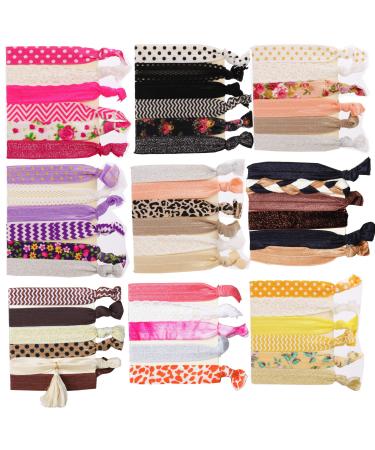 Hair tie ladies & girls 51 pieces of hair tie colored no wrinkles elastic hair tie ribbon elastic hair tie hair jewelry children hair straps ponytail owner hair styling accessories - Buy Online on GoSupps.com