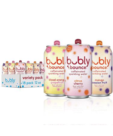 Bubly Bounce Caffeinated Sparkling Water Variety Pack - 12oz Cans  18 Count - Buy Online on GoSupps.com