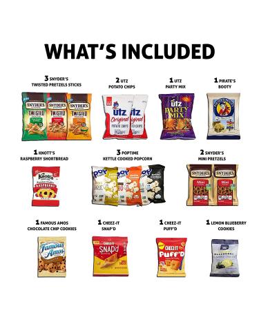 Broadway Basketeers 45 Count Snack Box Variety Pack Care Package for Kids  Teens  Adults  Family  Military  College Students  Birthdays  - Cookies  Chips  Crackers  Pretzels  Candy  Treats  Healthy Snacks 45 Count General - Buy Online on GoSupps.com