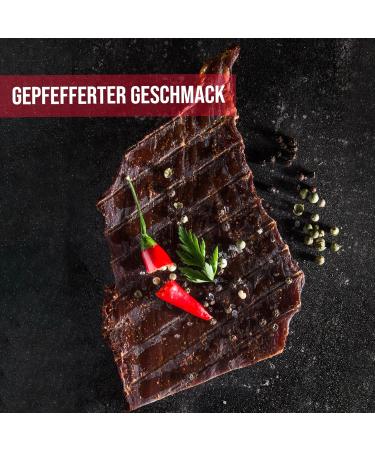 Buy The Meat Makers Peppered Beef Jerky 400g - Protein-Rich Dried Beef Snack for International Shipping - Buy Online on GoSupps.com