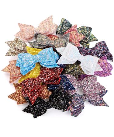 Shop Peohud 18-Piece Large Glitter Hair Loops | Boutique 13cm Sequin Hair Clips & Alligator Accessories for Girls & Women - Multiple Colors - Buy Online on GoSupps.com
