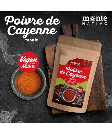 Piment de Cayenne moulu Monte Nativo (250g) - Poudre de Piment de Cayenne - pices aromatiques s ch es avec soin id ales pour Cuisiner et Assaisonner - Ar me et Go t intenses Piment de Cayenne 250 g (Lot de 1) - Buy Online on GoSupps.com
