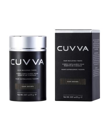 CUVVA Hair Fibers for Thinning Hair (DARK BROWN) - Keratin Hair Building Fiber Hair Loss Concealer - Thicker Hair in 15 Seconds - 25g/0.87oz Bottle - For Men & Women 0.87oz/25g Dark Brown
