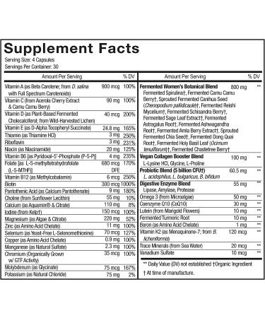 CodeAge Fermented Women's Multivitamin | 120 Capsules for Optimal Health - Buy Online on GoSupps.com