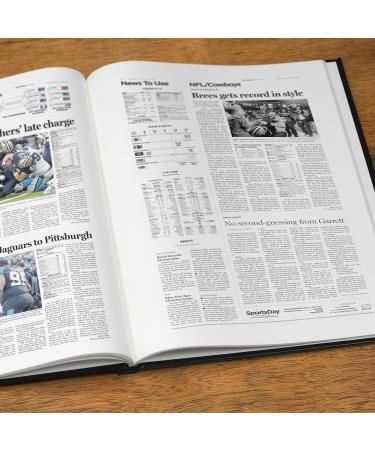 Personalized Football History Book - Goldfolie Saints Black - Unique Gift for Sports Fans - Signature GIFTS - Buy Online on GoSupps.com