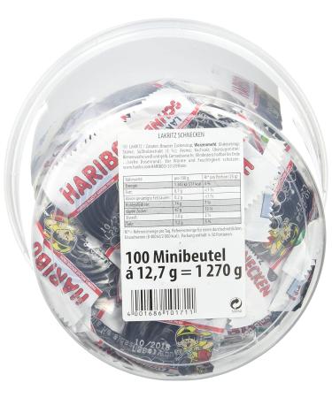 Buy Haribo Liquorice Snails - 100 Mini Bags (1 Pack 1.27 kg) | International Shipping Available - Buy Online on GoSupps.com