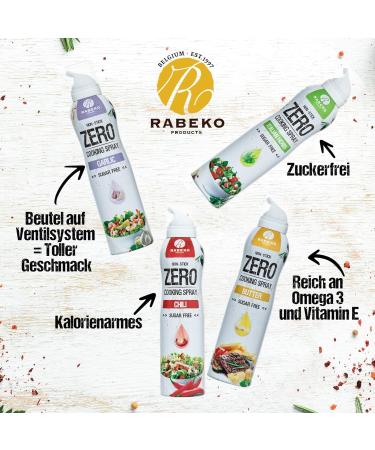 Rabeko Zero Cooking Spray - Low-Calorie Italian Herbs 800 Portions Non-Stick Sugar-Free Gluten-Free | Perfect for Roasting Grilling & Baking - Buy Online on GoSupps.com