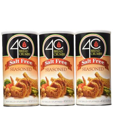 4C Salt Free Seasoned Bread Crumbs-12 oz - Pack Of 3