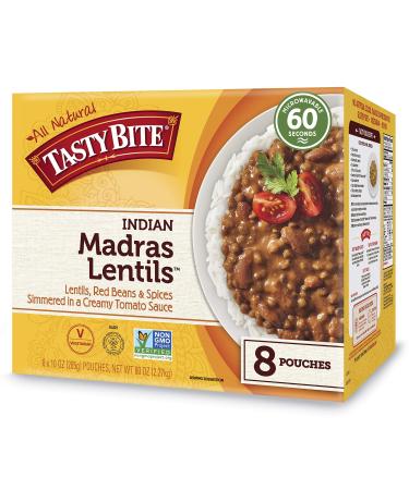 Tasty Bite Indian Madras Lentils, 10oz Pouches (Pack of 8)